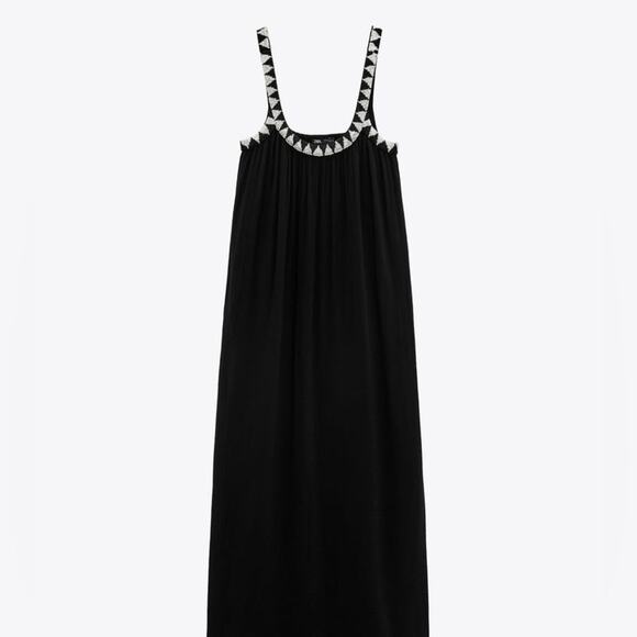 ZARA BEADED MIDI DRESS - Picture 7 of 8